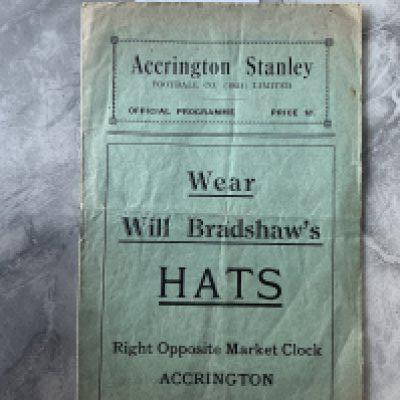 1935 - 1936 Accrington Stanley v Tranmere Football Programme: Good condition with light folding. No team changes. 