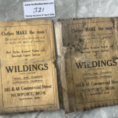 35/36 Newport County Home Football Programmes: Very poor condition programmes with heavy staining throughout. Bournemouth and Cardiff City are  the opponents but you only know by date on cover as centre pages are missing. Instructions to sell. (2)