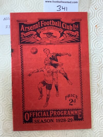 1929 FA Cup Semi Final Football Programme: Played at Arsenal between Aston Villa and Portsmouth. Very good with pencilled writing to team page.