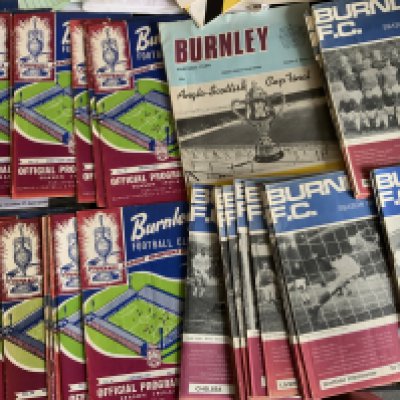 Burnley Home Football Programmes: Over 60 from the 60s to include 60/61 Brentford League Cup x 2, West Ham postponed plus 23 from 69/70 and a 1978 Anglo Scottish Cup final v Oldham. Excellent with instructions to sell. (60)