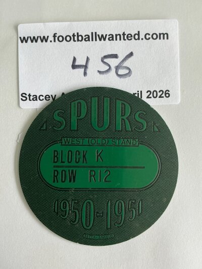 Tottenham 50/51 Les Bennett Football Season Ticket: Stunning round season ticket from the 1st division championship winning season in the name L Bennett who was a crucial player in their success. C/W privately taken photo of him. (2)