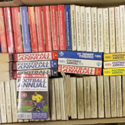 Athletic News Football Annuals: Unbroken run from 1927 to 2002 including all six of the slimmed down war-time issues 1940/1 â€“ 1945/6. The annuals in good general condition. (76)