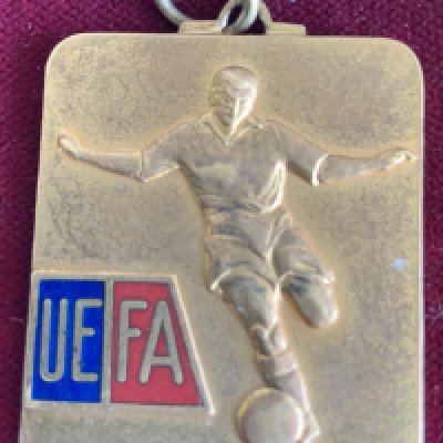 Ron Boyce West Ham 1965 European Cup Winners Cup Winners Medal: Gold coloured medal which is engraved to rear and also has 1964 -65 engraving added to rear. Comes in claret box that is not original. Excellent condition. COA from family of Boyce supplied.