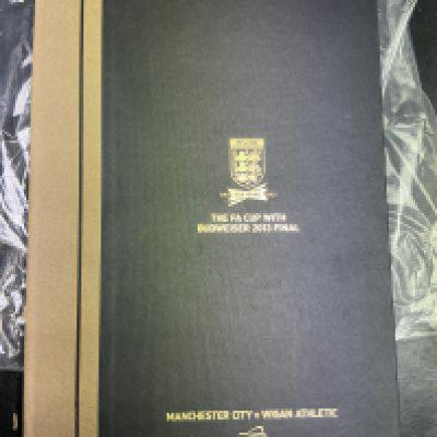 2013 Hardback FA Cup Final Football Programme: Manchester City v Wigan Athletic limited edition 1594/2200. Excellent condition Club Wembley issue.