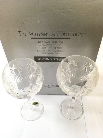 6 Boxes Containing Waterford Crystal Toasting Goblets, 12 Goblets In Total. (6).