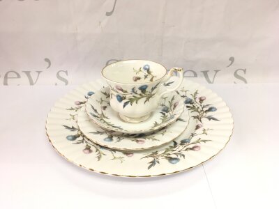 A Royal Albert bachelor set in Brigadoon pattern.