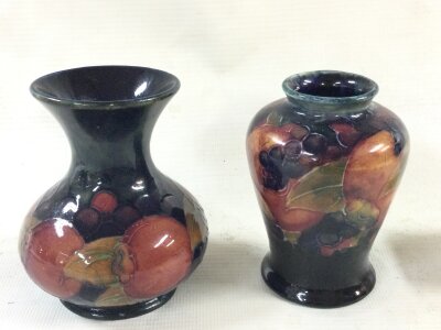 Two small Moorcroft vases, 9cm tall