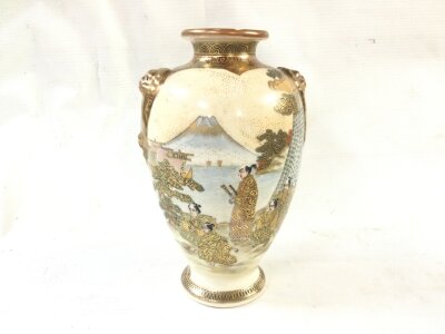 A 19th century Japanese satsuma vase, 16cm tall