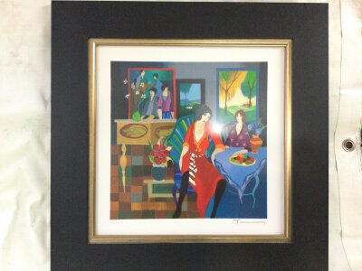 An Istak Tarkay (1935-2012) framed and signed limited edition print. Frame dimensions 46x46cm