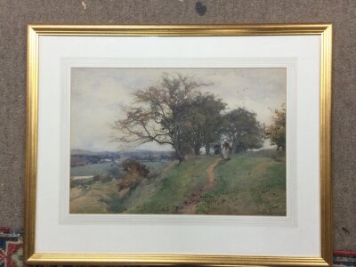 A framed watercolour , English rural scene by Alfred parsons.65x50cm frame dimensions