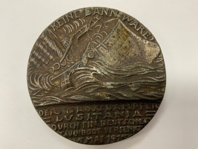 Lusitania medallion by Karl Goetz, second edition, Karl Goetz, 1916 about