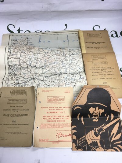 1930-40 military training books and maps. NO RESERVE