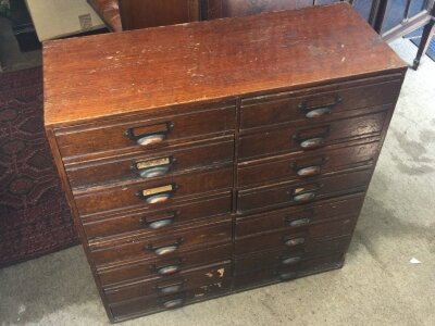 An Engineers chest , multi draw. 67cm wide 27cm long 70cm tall