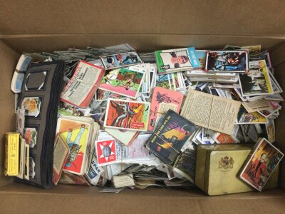 A very large box of cigarette/ trade cards , bubblegum cards etc including Batman, Tarzan, Outer limits etc . No reserve