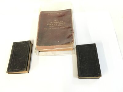A copy of the soldiers pocket book and two common prayer bibles.