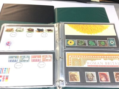 3 Albums Containing Presentation Packs And First Day Covers.
