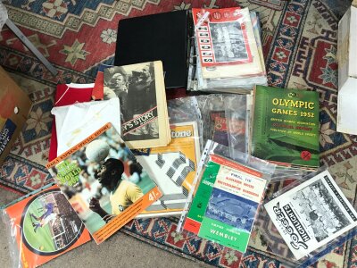 Football programs assorted also including rolling stone and Olympic books