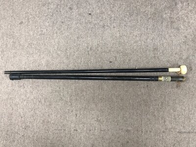 Sword stick and a walking stick. Blade 57cm long