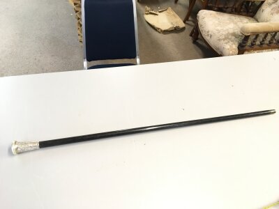A sword stick, 91cm long. Sword 38cm long