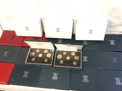 Collection of twenty Royal mint proof set from 1983 - 1999 and 2001 - 2003 inclusive.