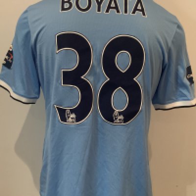 Manchester City 2014 League Cup Final Match Issued Football Shirt: Issued to Boyata who had played in every round but was left out for the final. Full details with online pictures.