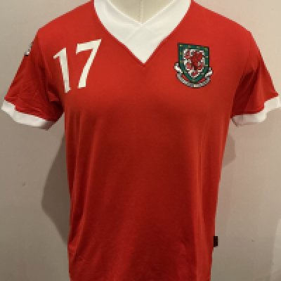 2006 Wales Match Worn/Issued Football Shirt: Number 17 red home short sleeve shirt. We are informed it could be Chris Llewellyn v Liechtenstein. Genuine match shirt but not from our usual sources.