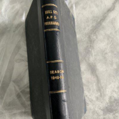 49/50 Hull City Bound Volume Of Football Programmes: Includes England v Scotland Amateurs, Clyde friendly, Hull City Boys v Barnsley Boys Final with league matches complete and in stunning unwritten condition with covers. Blue boards state Hull City AFC Programmes Season 1949-50 to spine.