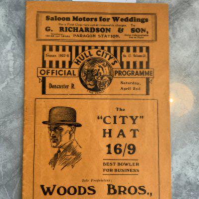 37/38 Hull City v Doncaster Rovers Football Programme: Excellent condition first team programme with no team changes.