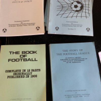 Football Statisticians Books: From 37/38 to 67/68 excluding the war. C/W a reprint of two pre war books. Excellent. (22)