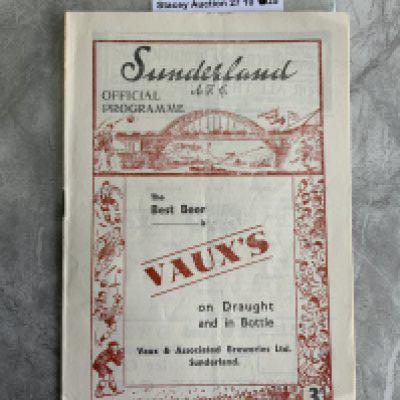 48/49 Sunderland v Arsenal Football Programme: Excellent condition league match with no team changes.