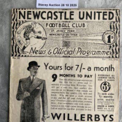 36/37 Newcastle v Norwich City Football Programme: 2nd Division match in very good condition with no team changes. Score and scorers noted to team page in pencil.