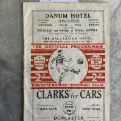 35/36 Doncaster Rovers v Burnley Football Programme: 2nd Division match in excellent condition with no team changes.