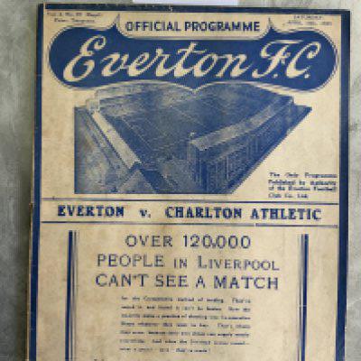 37/38 Everton v Charlton Football Programme: 1st Division match in good condition with no team changes.