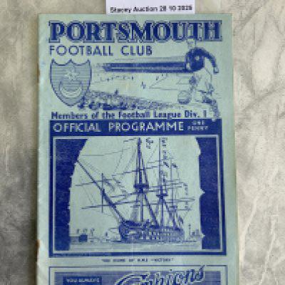 36/37 Portsmouth v Middlesbrough Football Programme: 1st Division match in very good condition with no team changes.