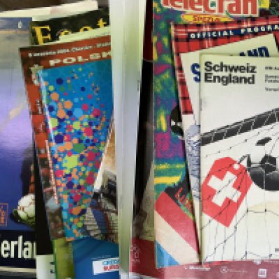 England Away Football Programmes: Mainly modern excellent condition programmes. (Est 50)