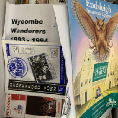 Wycombe Wanderers Football Programme CollectIon: From the 92/93 Conference League season there are 42 league 3 FA Cup, 8 Trophy and 16 reserves. From the first season in the league there are 45 league including play offs 3 FA Cup 4 League Cup, 7 Autoglass and 8 friendlies. Instructions to sell.