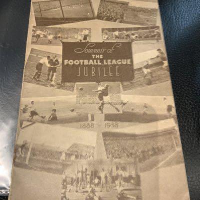 1938 West Brom v Aston Villa Jubilee Football Programme: Excellent condition 34 page Jubilee programme with no team changes. Staple removed not rotted away. Standard brown cover that was used for all local derby friendlies in August 1938.