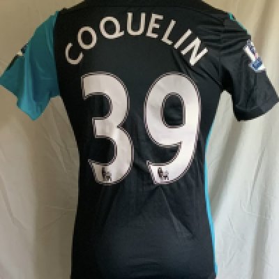Arsenal 2011 - 2012 Match Issued Football Shirt: Away short sleeve Nike shirt issued to Coquelin in size medium. Good condition.