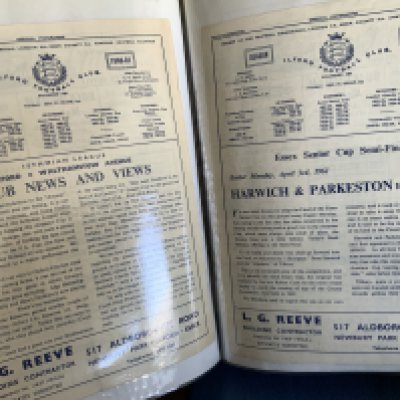 Ilford Football Programme Collection: Possibly complete from 60/61 to 76/77. Housed in 10 large folders. Unchecked from deceased estate. (2 boxes)
