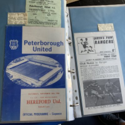 1966 - 1967 Complete FA Cup Football Programme Collection: Complete from the 1st round right through to the final of all programmes. Folders of qualifying matches included but not known if complete. Suit Tottenham or Chelsea collector. Neatly displayed in 7 large binders. Some have match reports and tickets. Must view due to quantity of tickets, Eve of Rally menu newspapers and more. (est 350 programmes)