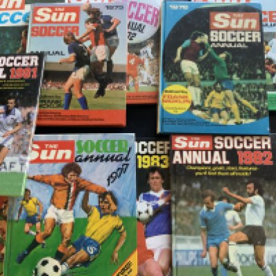 The Sun Football Annual Book Collection: A complete run from 1972 to 1983 in good condition with instructions to sell. (12)