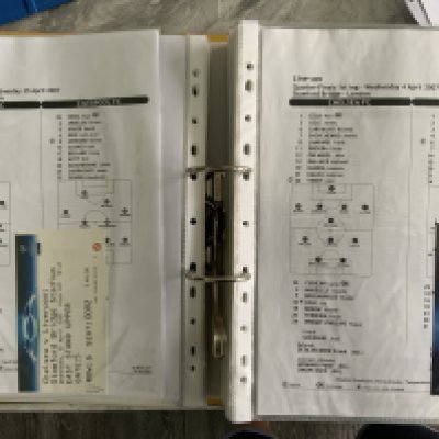 Chelsea Home Football Team Sheets + Tickets: From 2006 to 2011 there are over 130 colour unwritten team sheets with accompanying tickets. Includes European matches. (260+)