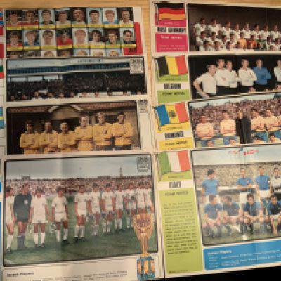 A+BC 1970 World Cup Team Football Posters: All 16 teams complete in good condition with 12 spares which are mainly good and only lacking 4 for the 2nd set. (28)