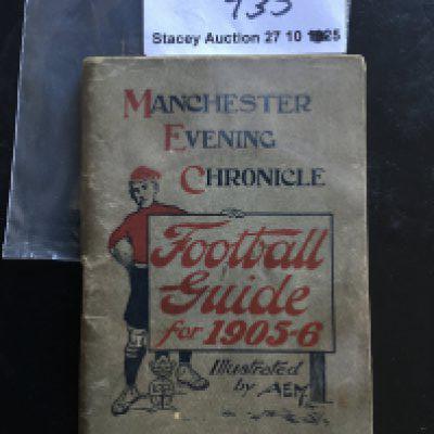 1905 - 1906 Manchester Football Guide: Manchester Evening Chronicle pocket football guide in excellent condition with around 50 pages covering all fixtures from the first division to Northern League Lancashire Combination and much more.