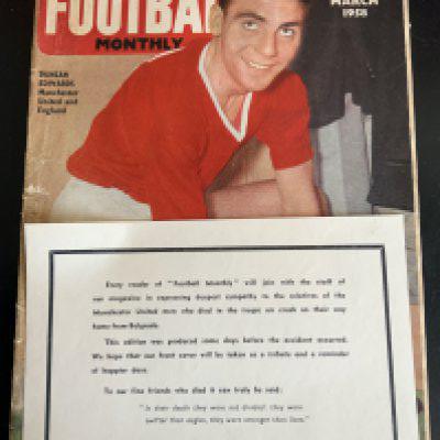 Manchester United Menus+ Magazines: Includes March 1958 Charles Buchan, testimonial programmes including Charlton McStay, Lockerbie disaster programme and more.