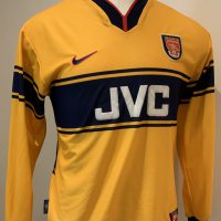 Arsenal 97 - 99 Away Football Shirt: Long sleeve yellow replica JVC in good condition. Size medium.