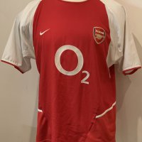 Arsenal 02 - 04 Home Football Shirt: Short sleeve red and white replica O2 in good condition. Size XL.
