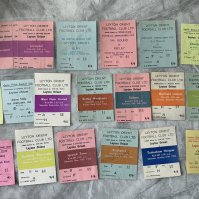 Leyton Orient 62/63 Home 1st Division Football Tickets: Incredibly rare to include Bury League Cup and Leicester FA Cup. League matches v Bolton Fulham Sheffield United Wolves Ipswich Tottenham Blackpool West Ham Sheffield Wednesday and all 3 parts of Liverpool. Additionally there are 6 earlier Orient homes. Very good. (18)