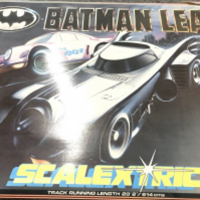 A Boxed Scalextric Batman Leap Set.