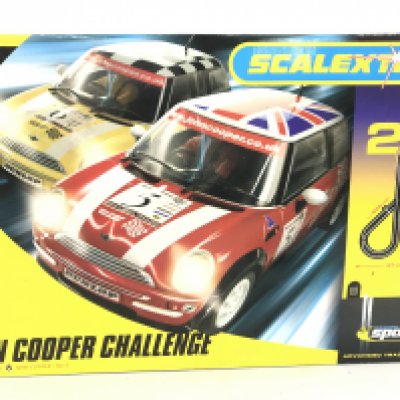 A Boxed Scalextric John Cooper Challenge Set. With 2 Extra Cars.